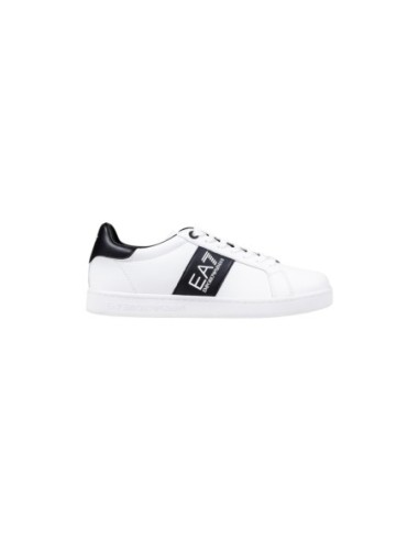 EA7 Baskets Homme – Blanc, cuir premium et silhouette sportive
