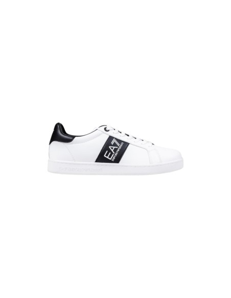 EA7 Baskets Homme – Blanc, cuir premium et silhouette sportive