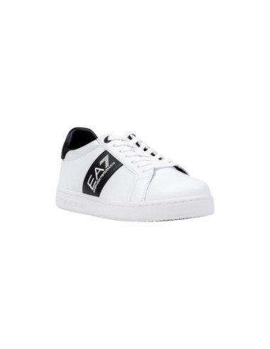 EA7 Baskets Homme – Blanc, cuir premium et silhouette sportive