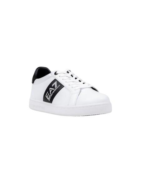 EA7 Baskets Homme – Blanc, cuir premium et silhouette sportive