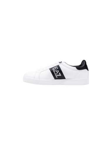 EA7 Baskets Homme – Blanc, cuir premium et silhouette sportive