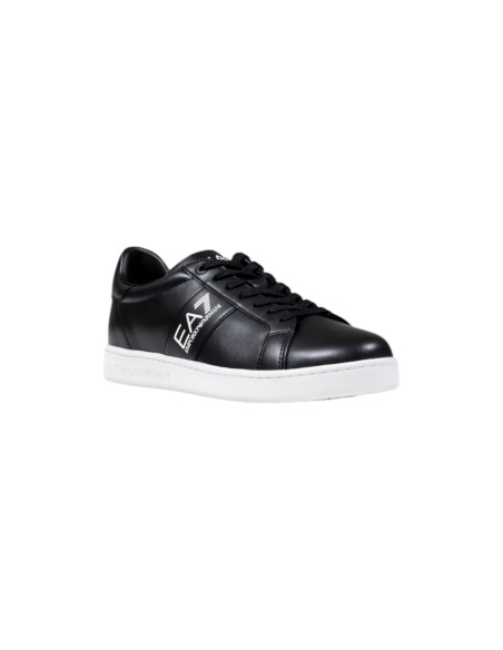 EA7 Baskets Homme – Noir, cuir premium et silhouette sportive