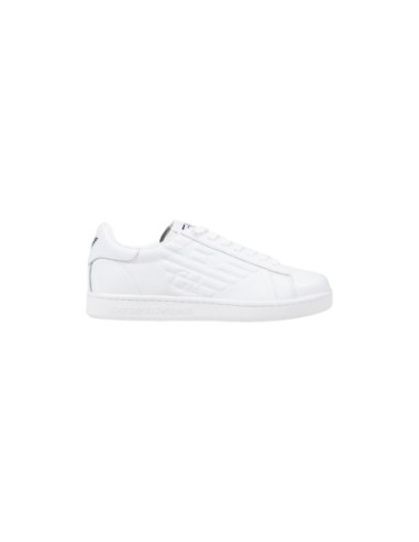 EA7 Baskets Homme – Blanc, cuir premium et style sportif