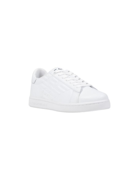 EA7 Baskets Homme – Blanc, cuir premium et style sportif