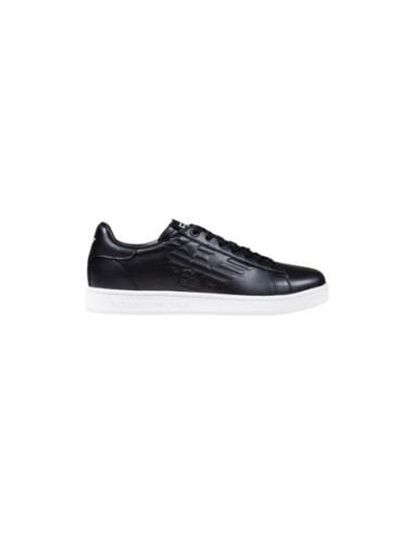 EA7 Baskets Homme – Noir, cuir premium et style sportif