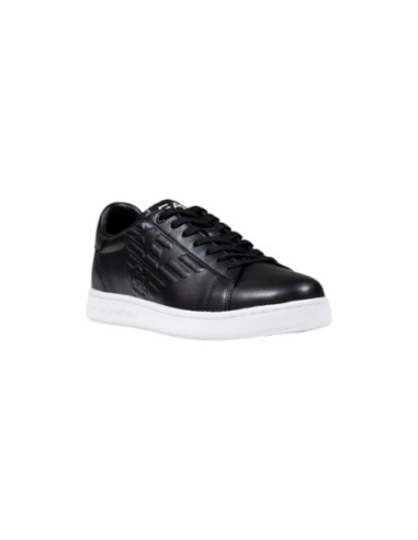 EA7 Baskets Homme – Noir, cuir premium et style sportif
