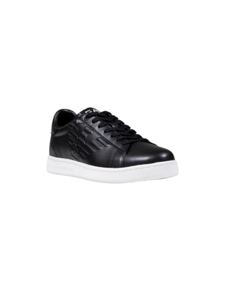EA7 Baskets Homme – Noir, cuir premium et style sportif