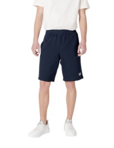 EA7 Bermuda Homme – Bleu, coton doux et style décontracté