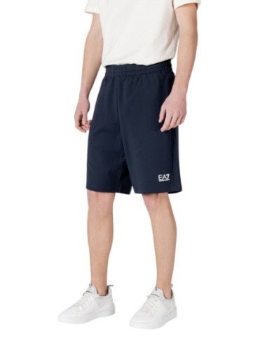 EA7 Bermuda Homme – Bleu, coton doux et style décontracté