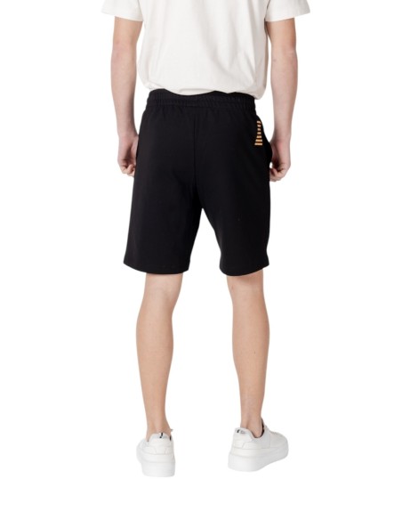 EA7 Bermuda Homme – Noir, coupe moderne et confort coton