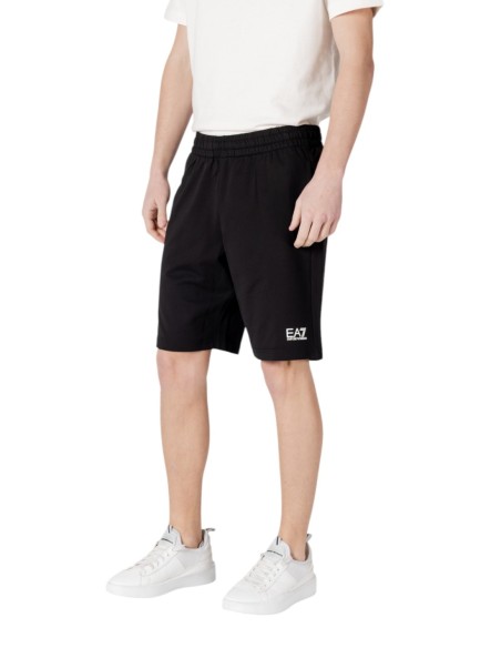 EA7 Bermuda Homme – Noir, coton doux et style estival