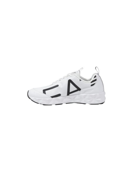 EA7 Baskets Homme – Blanc, design moderne et semelle caoutchouc