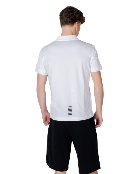 EA7 Polo Homme – Blanc, coupe moderne et confort stretch