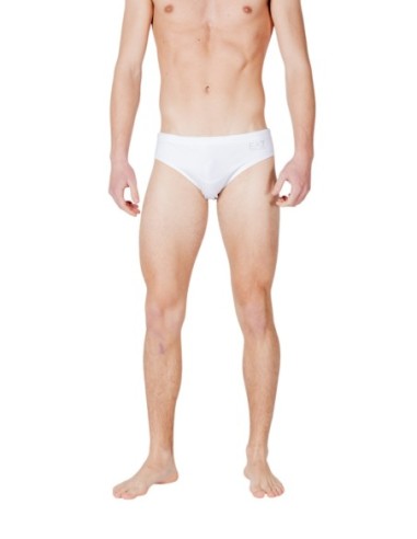 EA7 Maillot de Bain Homme – Blanc, style épuré et séchage rapide