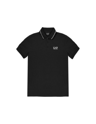 EA7 Polo Homme – Noir, coupe élégante et confort stretch