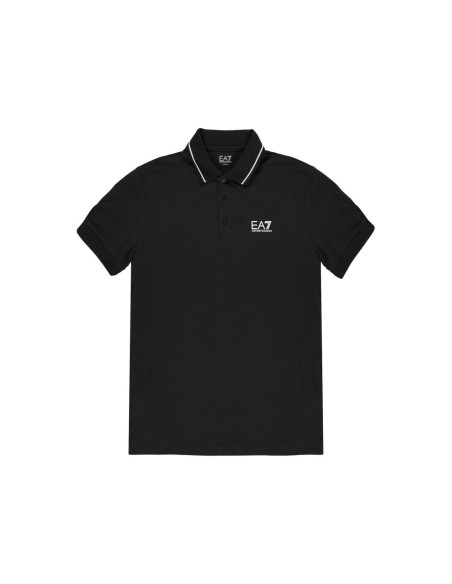 EA7 Polo Homme – Noir, coupe élégante et confort stretch