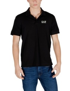 EA7 Polo Homme – Noir, coupe moderne et confort stretch