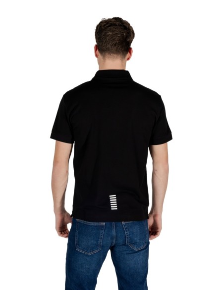 EA7 Polo Homme – Noir, coupe moderne et confort stretch