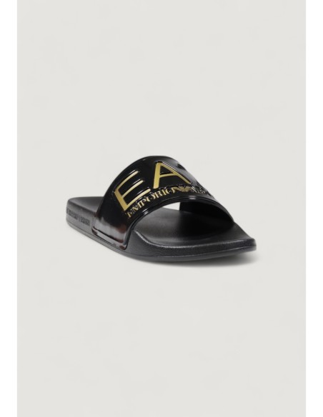 EA7 Mules Homme – Noir, confort léger et semelle caoutchouc