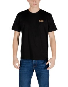 EA7 T-Shirt Homme – Noir, coton doux et style essentiel