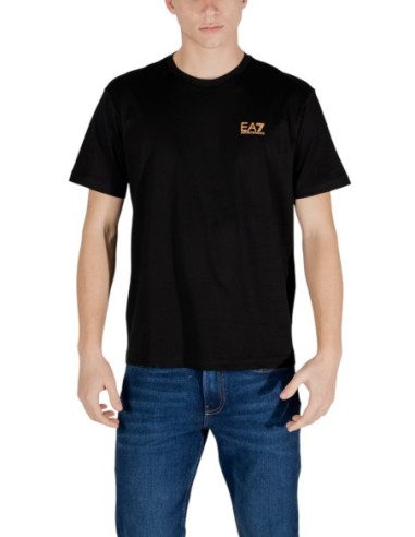 EA7 T-Shirt Homme – Noir, coton doux et style essentiel