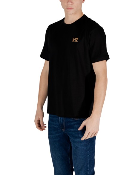 EA7 T-Shirt Homme – Noir, coton doux et style essentiel