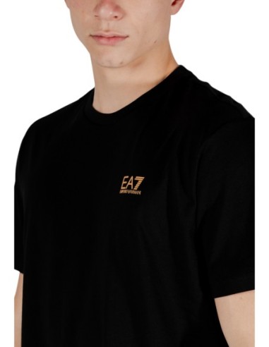 EA7 T-Shirt Homme – Noir, coton doux et style essentiel