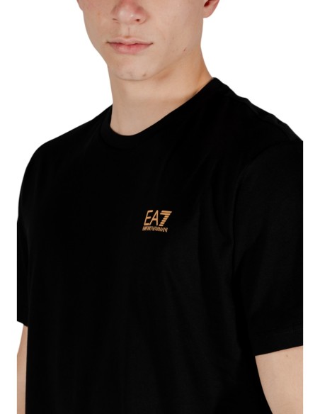 EA7 T-Shirt Homme – Noir, coton doux et style essentiel