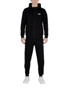 EA7 Survêtement Homme – Noir, capuche et confort premium