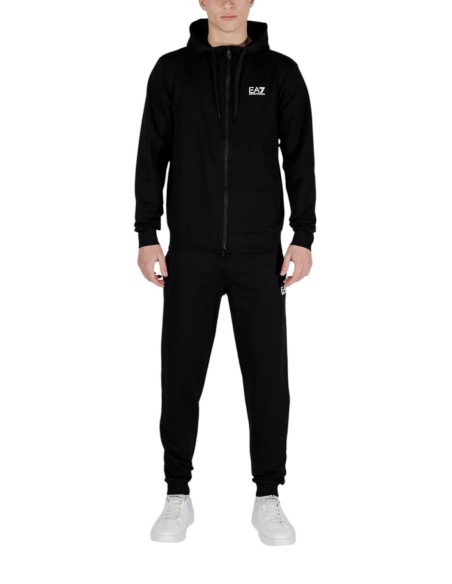 EA7 Survêtement Homme – Noir, capuche et confort premium