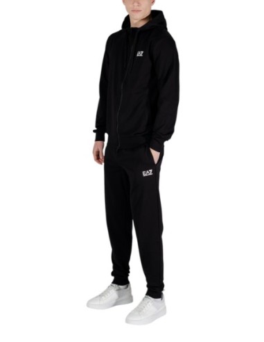EA7 Survêtement Homme – Noir, capuche et confort premium