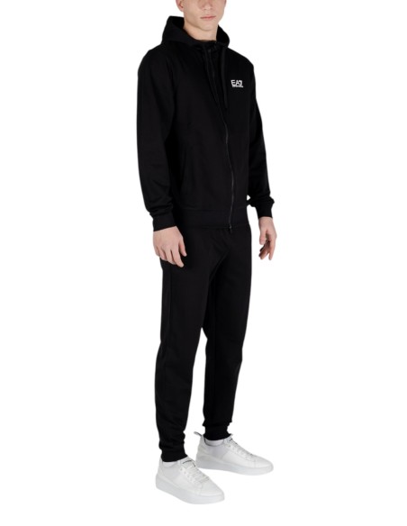 EA7 Survêtement Homme – Noir, capuche et confort premium