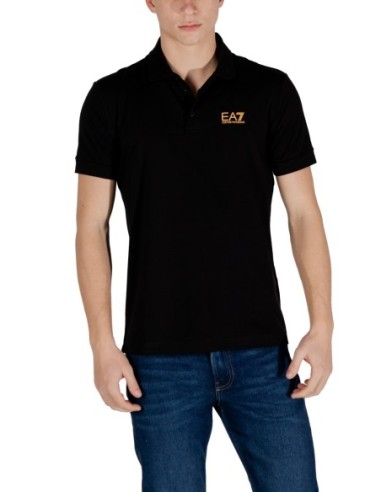EA7 Polo Homme – Noir, coupe moderne et confort stretch
