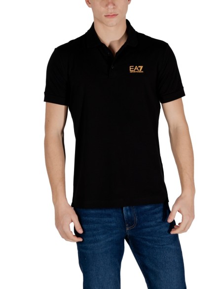 EA7 Polo Homme – Noir, coupe moderne et confort stretch