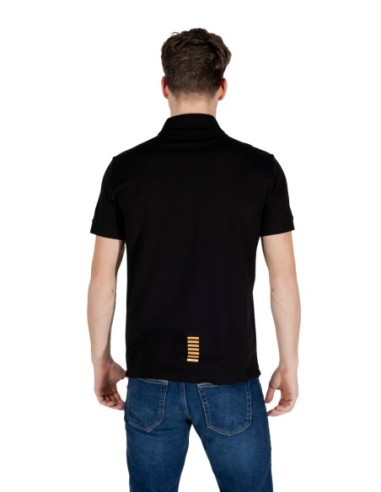 EA7 Polo Homme – Noir, coupe moderne et confort stretch