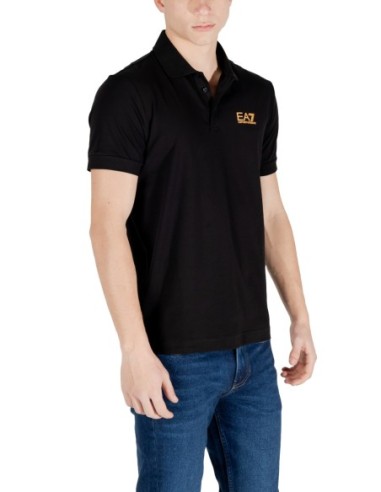 EA7 Polo Homme – Noir, coupe moderne et confort stretch