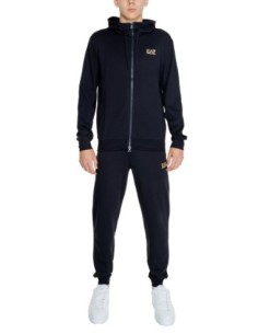 EA7 Survêtement Homme – Noir, capuche et confort premium