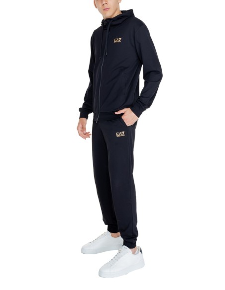 EA7 Survêtement Homme – Noir, capuche et confort premium