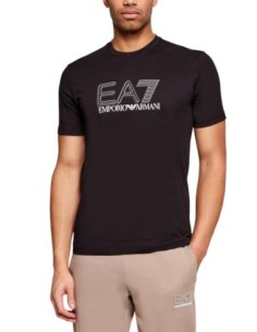 EA7 T-Shirt Homme – Noir, imprimé moderne et coton doux