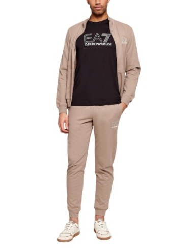 EA7 T-Shirt Homme – Noir, imprimé moderne et coton doux