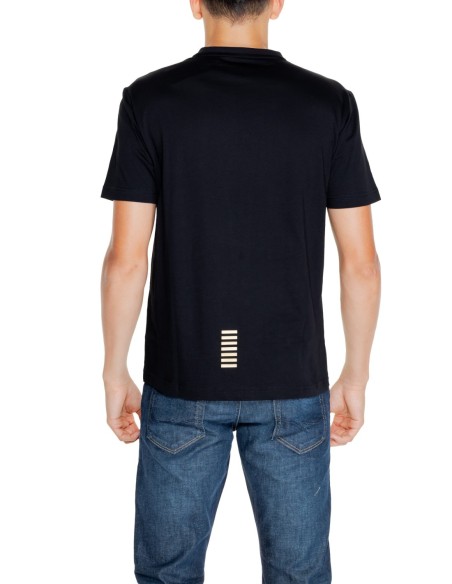 EA7 T-Shirt Homme – Noir, coton doux et style épuré