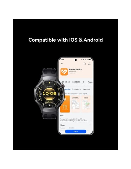 Huawei Watch GT 6 Pro Noir 46 mm – Montre Connectée Titane Premium