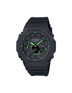 Montre homme Casio G‑Shock noire index vert – Style sportif