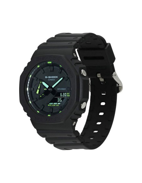 Montre homme Casio G‑Shock noire index vert – Style sportif