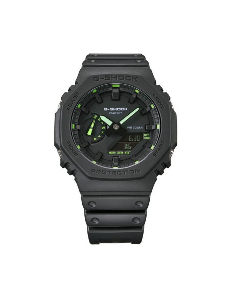 Montre homme Casio G‑Shock noire index vert – Style sportif
