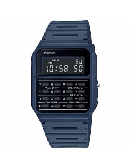 Montre Unisexe Casio Calculatrice Bleu Noir – Rétro et pratique