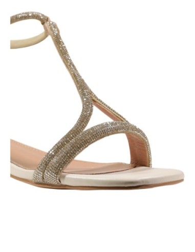 Prima Classe Femme – Sandales doré strass
