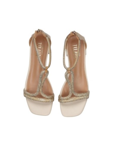 Prima Classe Femme – Sandales doré strass