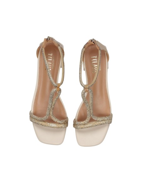 Prima Classe Femme – Sandales doré strass