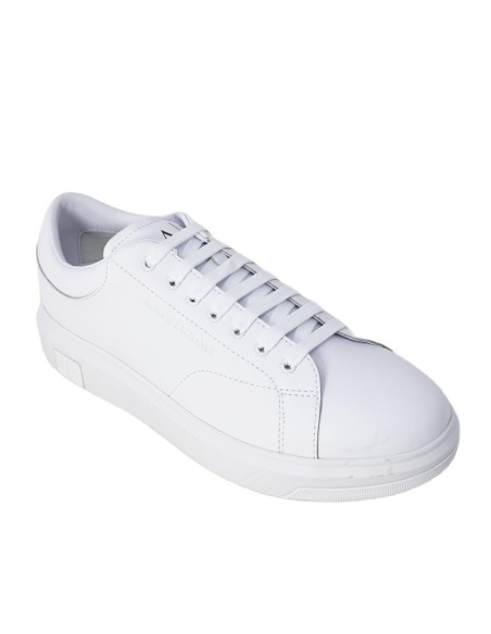Armani Exchange Homme – Baskets cuir blanc